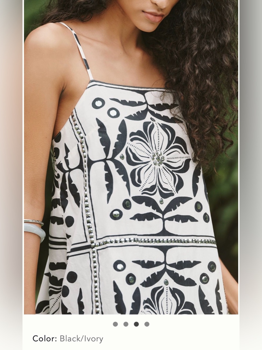 Celandine Cotton Printed Shift Dress - Picture 3 of 6